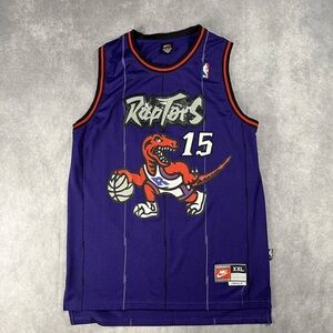 [224] Vintage Nike XXL Toronto Raptors Vince Carter 15 Stitched